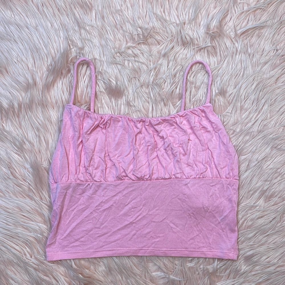 PacSun Pink Cropped Tank Size Medium